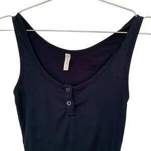 ARITZIA - Sunday Best Black Cropped Buttoned Lightweight Tank - Size 2XS